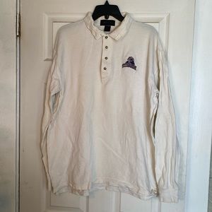 Vintage University of Pittsburgh long sleeve polo by Antigua size L